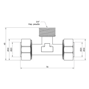 Трійник обтискний Thermo Alliance Standart 20х3/4"х20 ЗР SD160W202020 №2