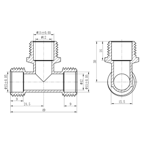 Тройник обтискний Thermo Alliance Forte 16х1/2"х16 ЗР SF178W161516 №2