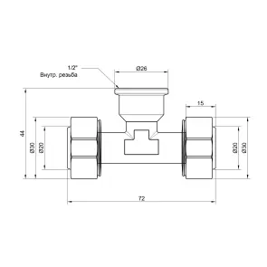 Трійник обтискний SD Plus 20х1/2"х20 ВР SD159W201520 №2