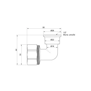 Кут обтискний SD Plus 20х1/2" ВР SD156W2015 №2