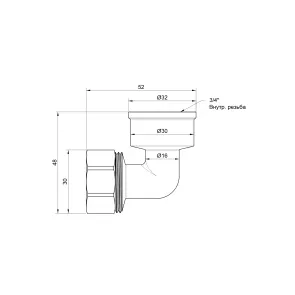 Угол обжимной SD Plus 20х3/4" ВР SD156W2020 №2