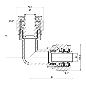 Угол обжимной Thermo Alliance Forte 16 SF173W1616 №2
