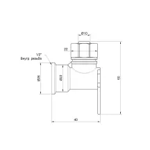 Угол обжимной Thermo Alliance Standart настенный 16х1/2" ВР SD162W1615