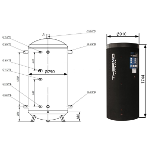 Теплоаккумулятор Thermo Alliance TA-ТАМ-00750 с изоляцией 60 мм №3