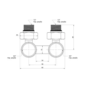 Вентиль двухтрубный Icma 1/2" №884 №3