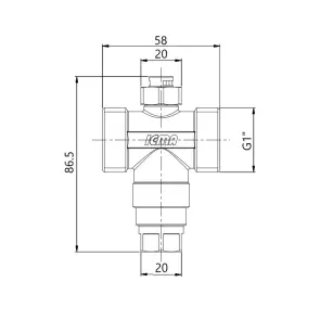 Клапан антифриз Icma №609 1" для тепловых насосов 90609AF06 №2