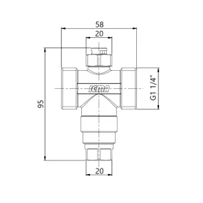 Клапан антифриз Icma №609 1 1/4" для теплових насосів 90609AG06 №2