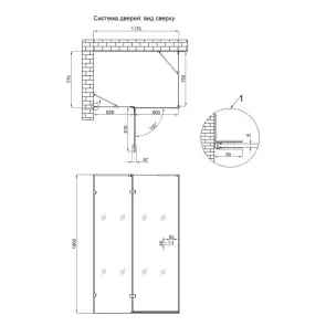 Qtap 6мм бічна стінка прозора Clear CAPRICORN 10128RC6 №2