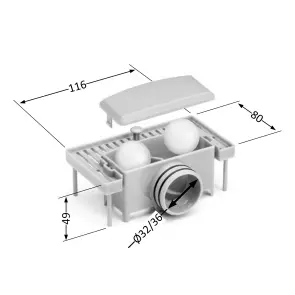Лоток с шариками для трапа Qtap Taurus из нержавеющей стали №2
