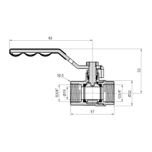 Кран шаровой SD Plus 3/4" ВР для газа (рычаг) SD600G20