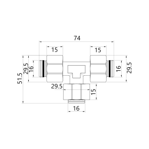 Тройник обжимной Thermo Alliance Standart 20 SD158W202020 №3