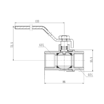 Кран шаровой Thermo Alliance Forte 1 1/4" ВР для газа (ручка) SF600G32
