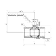 Кран шаровой Thermo Alliance Forte 1" ВР для газа (ручка) SF600G25
