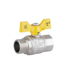 Кран кульовий Thermo Alliance Forte 3/4" ВЗ для газа (метелик) SF607G20 №1
