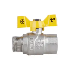Кран кульовий Thermo Alliance Forte 3/4" ВЗ для газа (метелик) SF607G20 №2