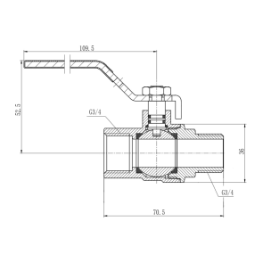 Кран кульовий Thermo Alliance Forte 3/4" ВЗ для газа (ручка) SF605G20 №4