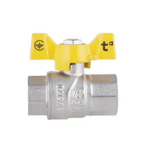 Кран шаровой Thermo Alliance Forte 1/2" ВР для газа (бабочка) SF602G15 №2