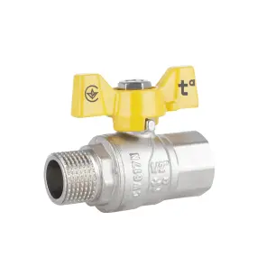 Кран кульовий Thermo Alliance Forte 1/2" ВЗ для газа (метелик) SF607G15 №1