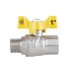 Кран кульовий Thermo Alliance Forte 1/2" ВЗ для газа (метелик) SF607G15 №6