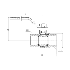 Кран кульовий Thermo Alliance Forte 1/2" ВР для газа (ручка) SF600G15 №3