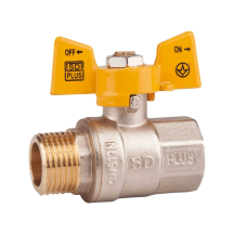 Кран шаровой Thermo Alliance Standart 3/4" ВЗ для газа (бабочка) SD607NG20PN40