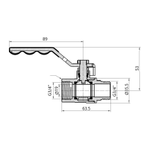 Кран шаровой SD Plus 3/4" ВЗ для газа (рычаг) SD605NG20PN40