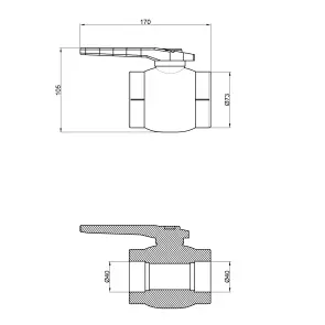 Кран кульовий PPR Thermo Alliance 40 №3