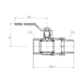 Кран шаровой "Американка" SD Forte 1" 1/4 прямой SF220W32 №6