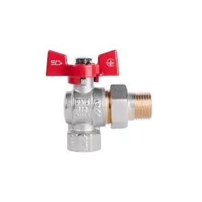 Кран кульовий "Американка" Thermo Alliance Standart 1/2" ВЗ кутовий SD222NW15PN40 №1