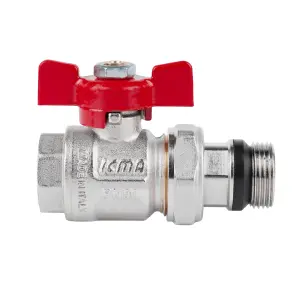 Кран кульовий "Американка" Icma 1/2" з антипротіканням прямий №348 №8