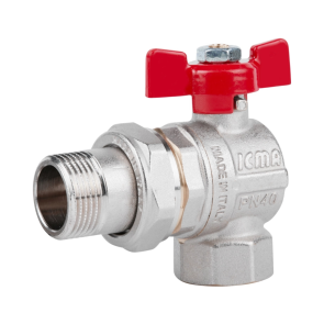 Кран кульовий Icma FAR. ROSSA 3/4" кутовий №361 №1