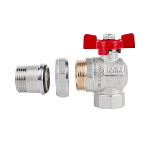 Кран кульовий Icma FAR. ROSSA 3/4" кутовий №361 №2