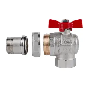 Кран кульовий Icma FAR. ROSSA 1" кутовий №361 №7
