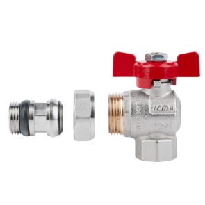 Кран кульовий Icma FAR. ROSSA 1/2" кутовий №362 №3