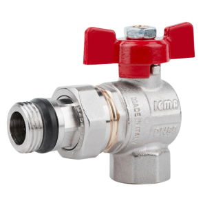 Кран кульовий Icma FAR. ROSSA 1/2" кутовий №362 №5
