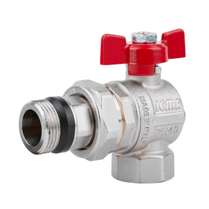 Кран кульовий Icma FAR. ROSSA 3/4" кутовий №362 №1