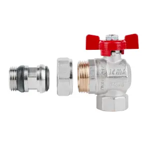 Кран кульовий Icma FAR. ROSSA 3/4" кутовий №362 №7