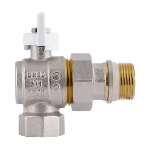 Кран шаровой Thermo Alliance Standart из Америки. (конус) антипротекание угловая бабочка латун. никелир. 3/4"зв PN40 SD901NW20PN40 №10