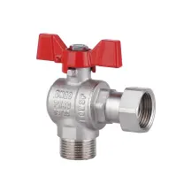 Кран кульовий з накидною гайкою SD Forte1/2" ВЗ для води кутовий SF224W15