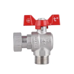 Кран шаровый с накидной гайкой SD Forte1/2" УЗ для воды угловой SF224W15 №4