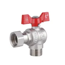 Кран кульовий з накидною гайкою Thermo Alliance Forte 3/4" ВЗ для води кутовий SF224W20