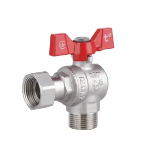 Кран шаровый с накидной гайкой Thermo Alliance Forte 3/4" УЗ для воды угловой SF224W20 №1
