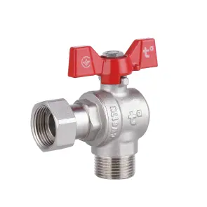 Кран шаровый с накидной гайкой SD Forte1/2" УЗ для воды угловой SF224W15 №18