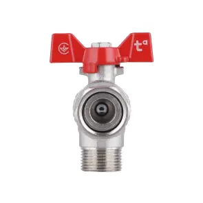 Кран шаровый с накидной гайкой SD Forte1/2" УЗ для воды угловой SF224W15 №20