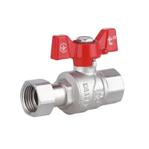 Кран шаровый с накидной гайкой Thermo Alliance Forte 1/2"х ВР для воды прямой SF260W15 №1