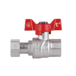 Кран шаровый с накидной гайкой Thermo Alliance Forte 1/2"х ВР для воды прямой SF260W15 №3