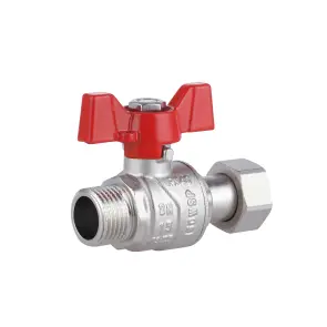 Кран кульовий з накидною гайкою Thermo Alliance Forte 1/2" ВЗ для води прямий SF261W15 №1