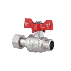 Кран кульовий з накидною гайкою Thermo Alliance Forte 1/2" ВЗ для води прямий SF261W15 №11