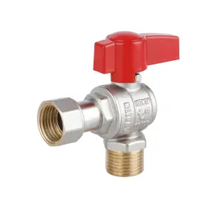 Кран шаровой Thermo Alliance Standart 1/2"ВЗ угловой, PN40, с накидной гайкой TAS224W15 №1