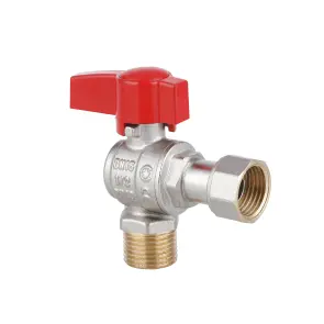 Кран шаровой Thermo Alliance Standart 1/2"ВЗ угловой, PN40, с накидной гайкой TAS224W15 №16
